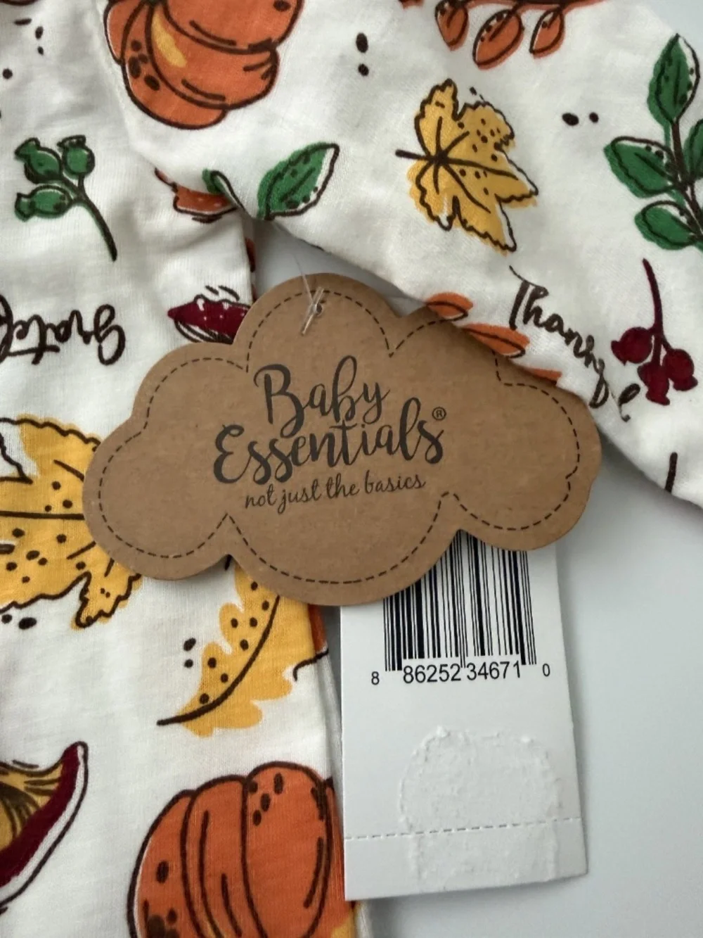 New Baby Essentials Thanksgiving Footed Sleeper | 6 Months Cute Thanksgiving-